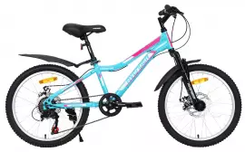 Велосипед 20″ AVENGER C201DW,  11″ зеленый/розовый