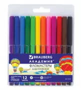 Фломастеры BRAUBERG «АКАДЕМИЯ», 12 цветов