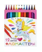 Фломастеры ПИФАГОР «ЕДИНОРОГ», 12 цветов