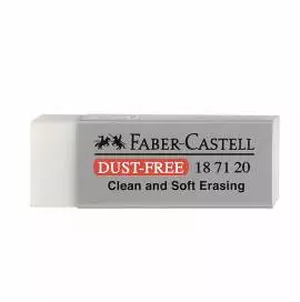 Ластик DUST-FREE для карандашей, ПВХ, белый 62х21