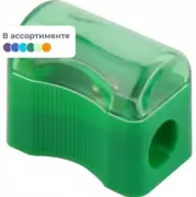 Точилка для карандашей бюджет цв.ассорти с контейн